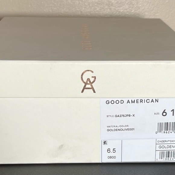 GOOD AMERICAN 6 1/2‎ Golden Olive Cinder F*ckin Rella Lucite Pumps Heels NEW - Picture 12 of 13